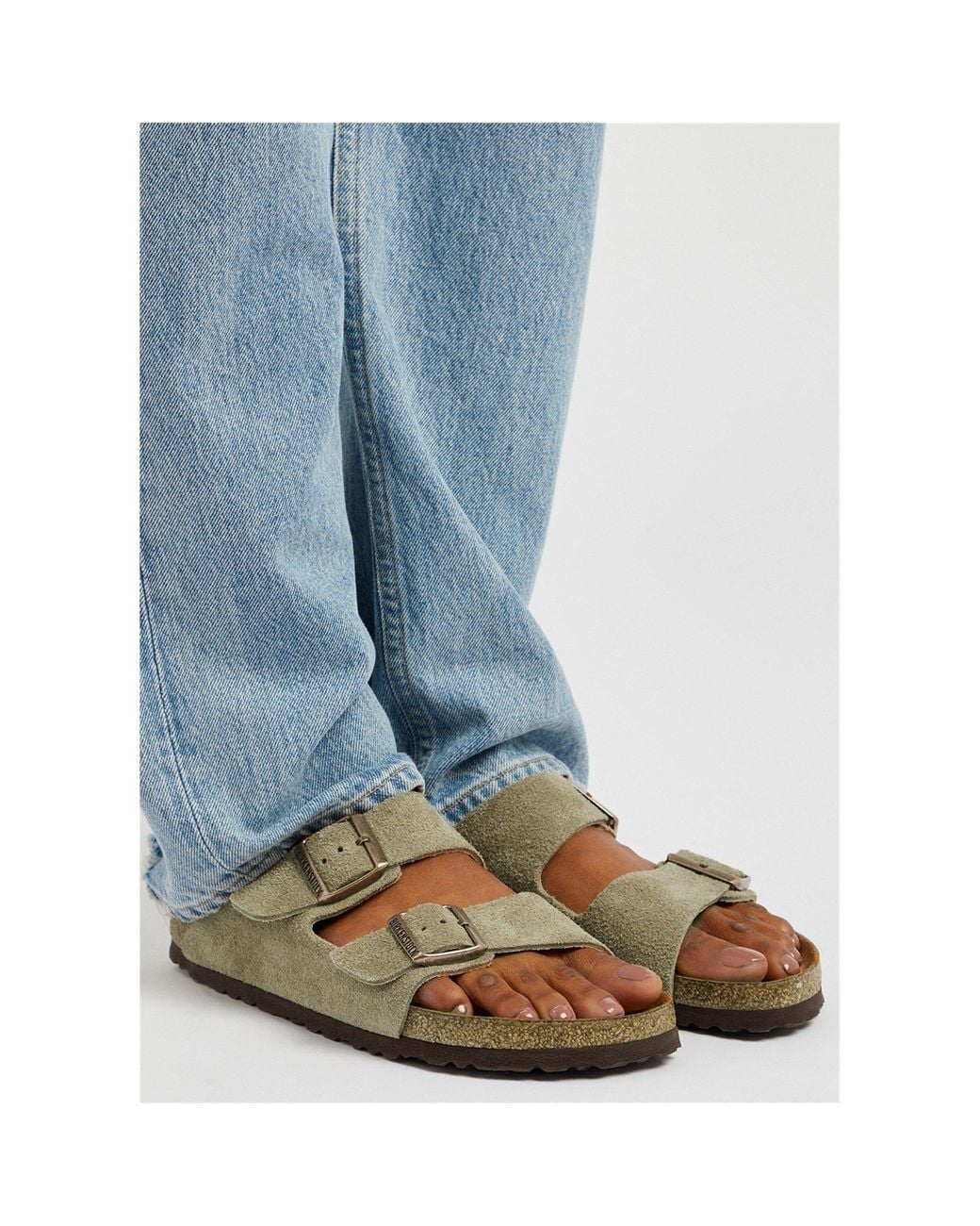 Birkenstock Green Arizona Suede Sandal