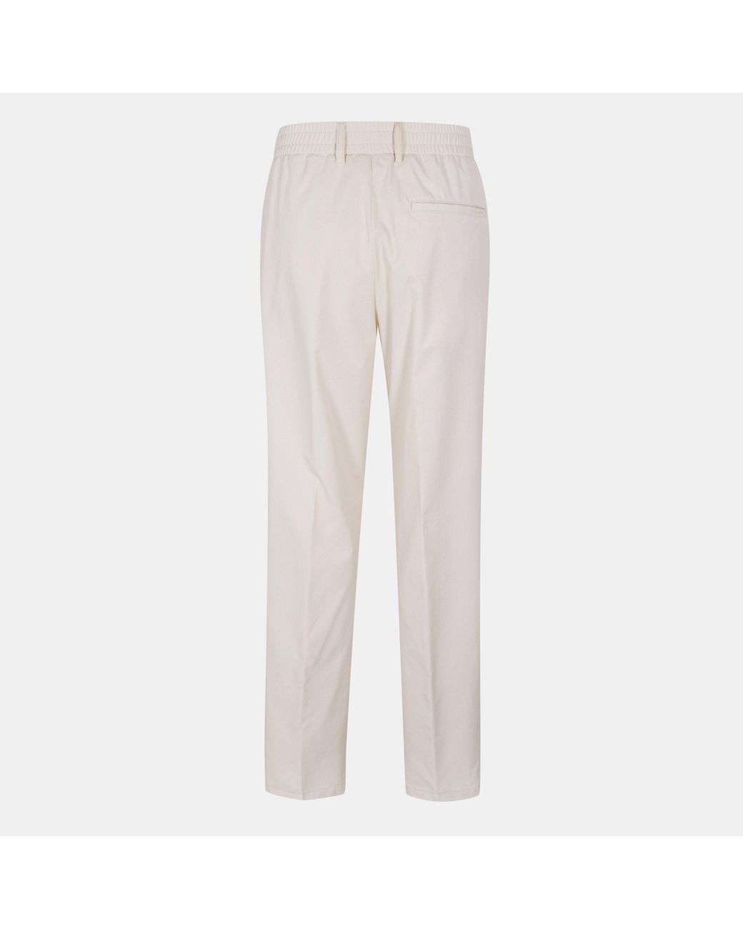 Boss White Straight Leg Trousers for men