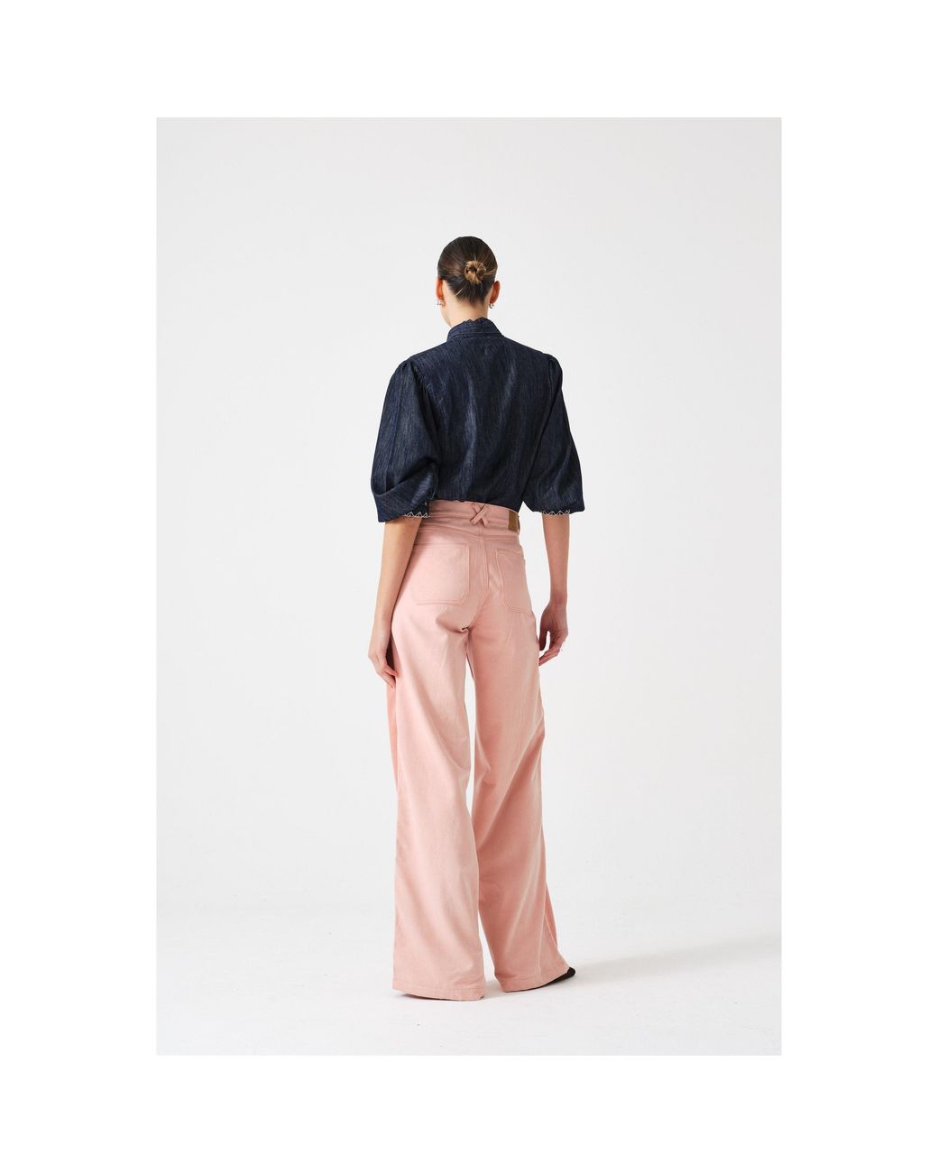 seventy + mochi Blue Poet Long Sleeve Blouse