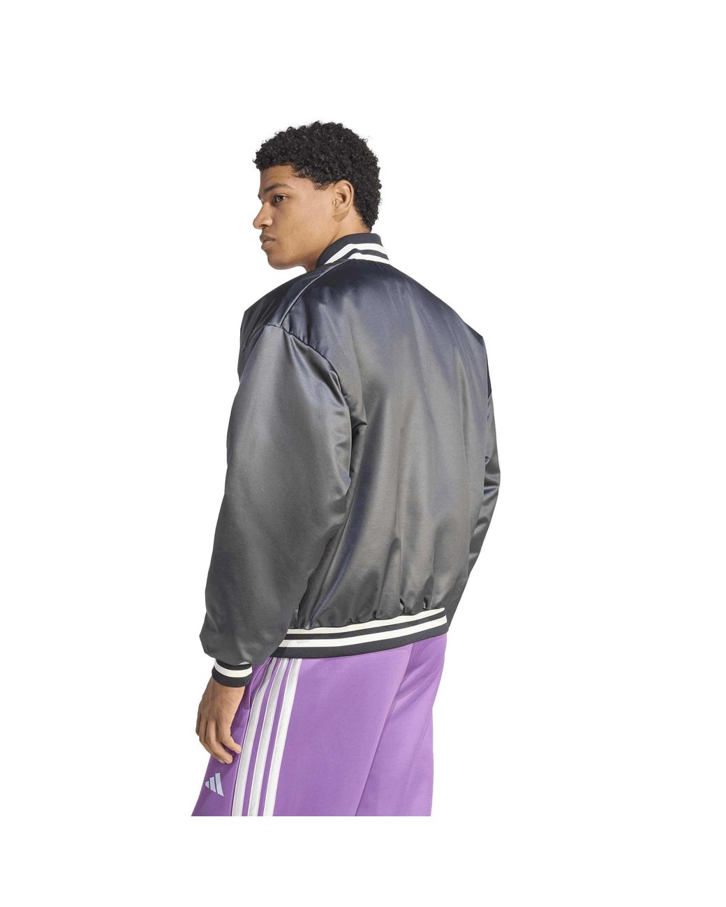 Adidas Gray Stadium Puffer Jacket for men