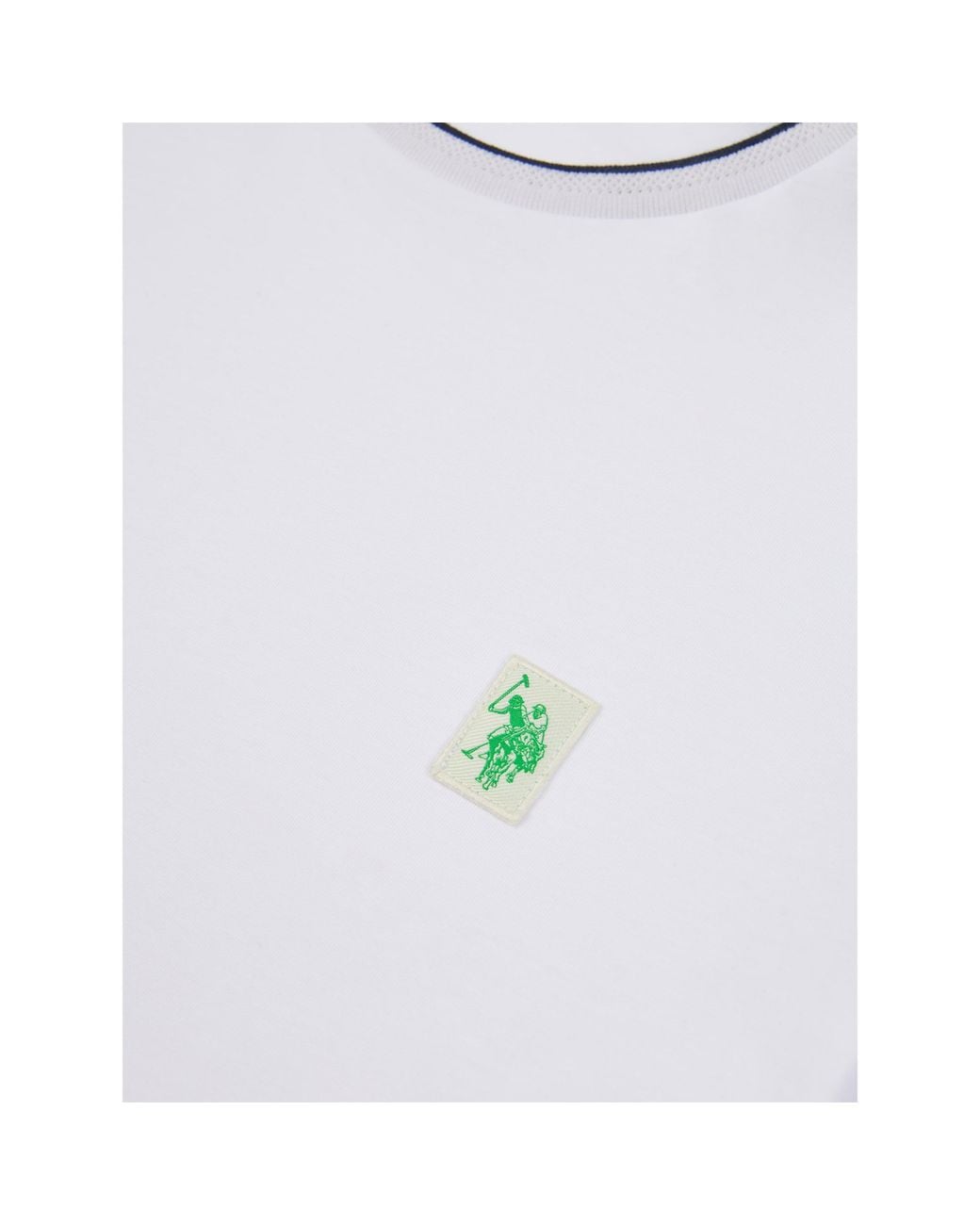U.S. POLO ASSN. White Uspa Life Double Horsemen Regular Fit T-Shirt for men