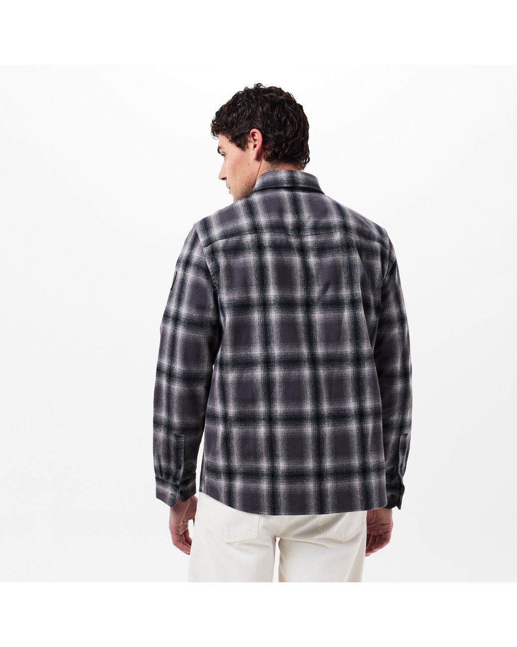 Belstaff Gray Outpost Long-Sleeve Patterned Shirt for men