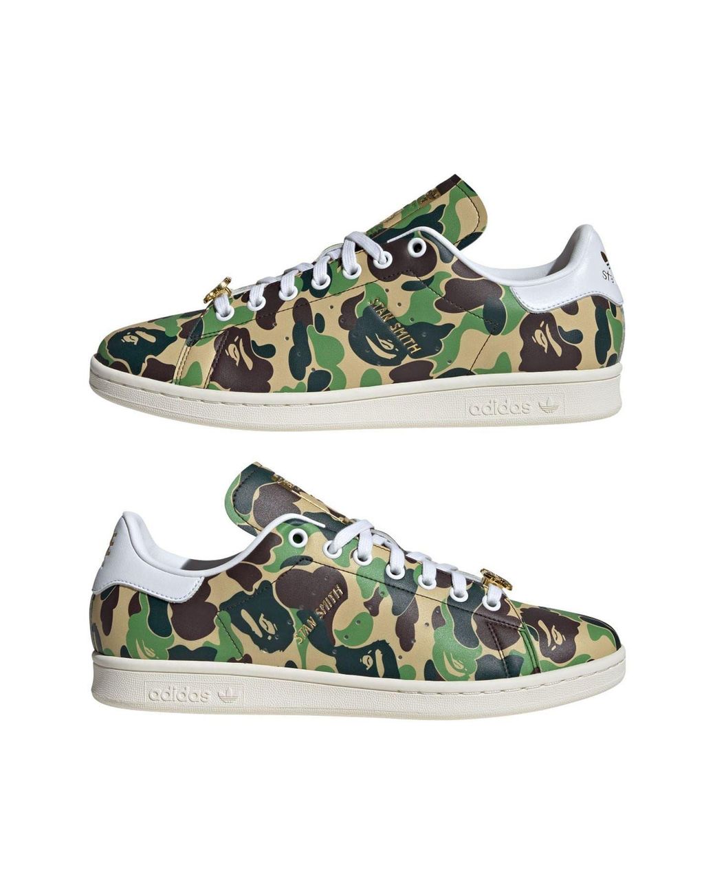 Adidas Green Bape Stan Smith Shoes for men