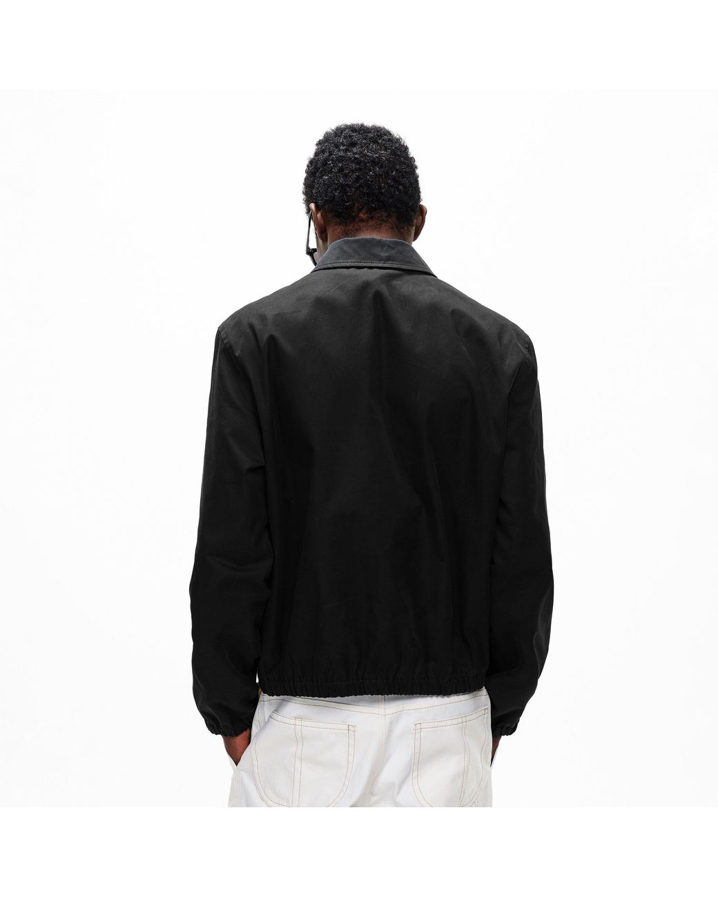 AMI Black Embossed Harrington Jacket for men