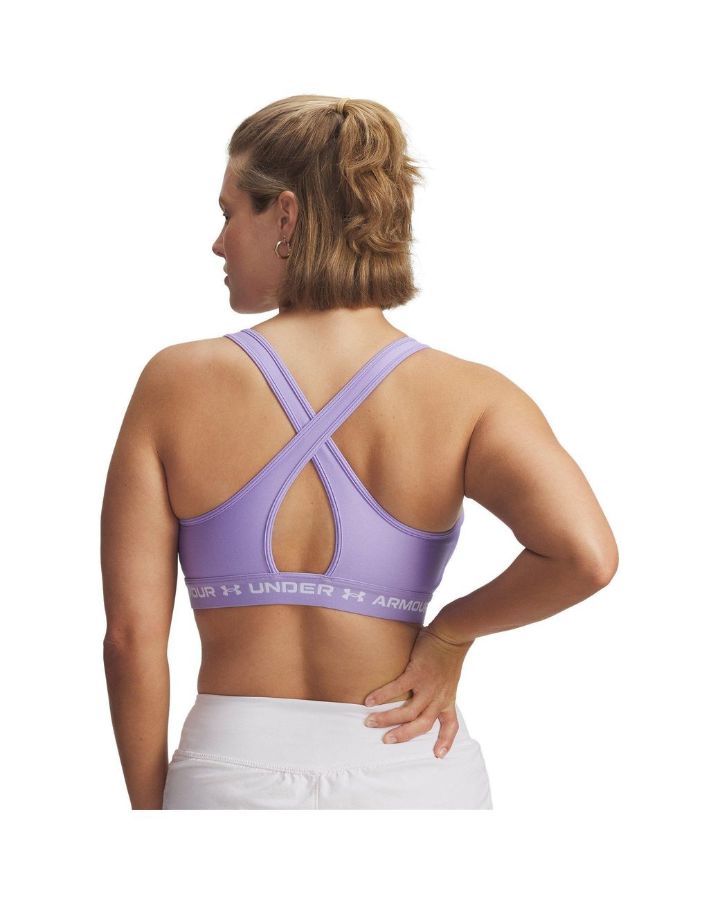 Under Armour Purple Crossbodyack Medium Impact Sports Bra