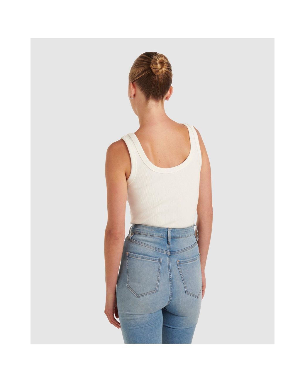 Forever New Blue Riley Scoop Neck Tank