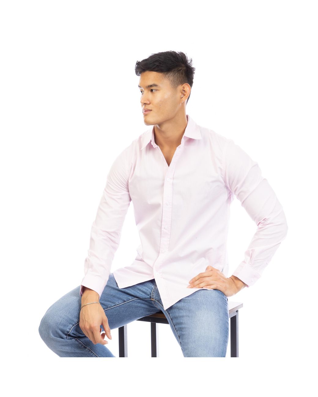 Peter Werth White Long Sleeve Plain Shirt for men