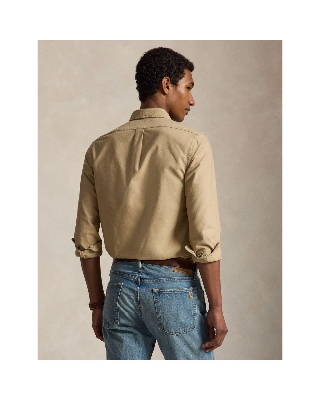 Polo Ralph Lauren Natural Slim Fit Oxford Long Sleeve Shirt for men