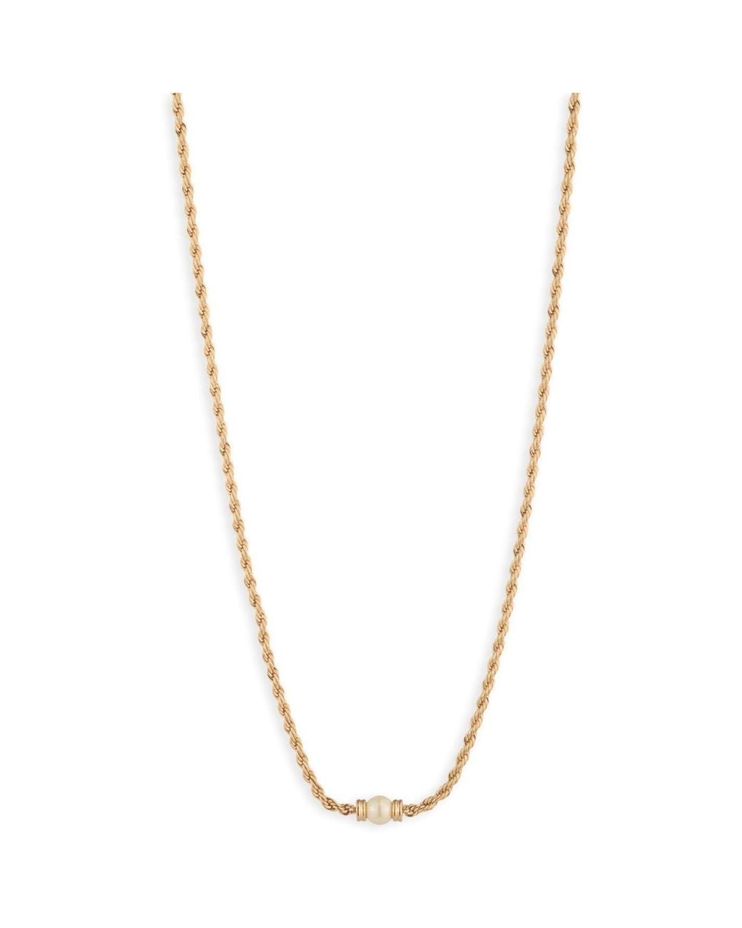 Ralph Lauren Metallic Lauren Ralph Lauren & Pearl Rope Necklace