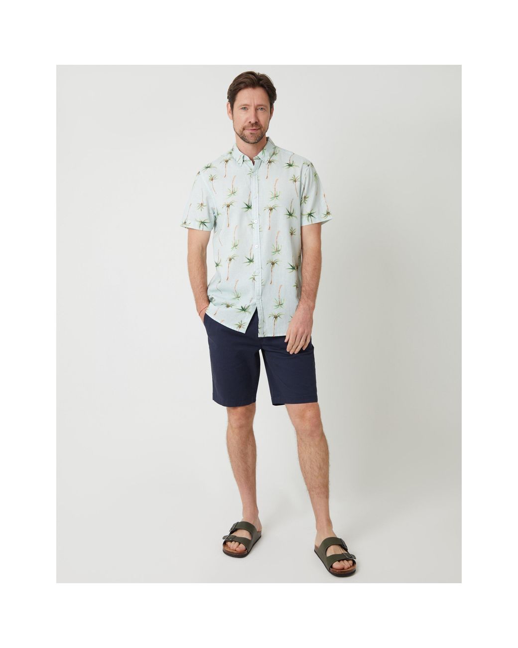 Saltwell Gray Short-Sleeve Oxford Shirt for men
