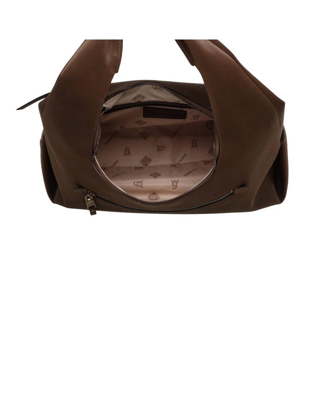 Steve Madden Brown Biva-V Faux Leather Shoulder Bag