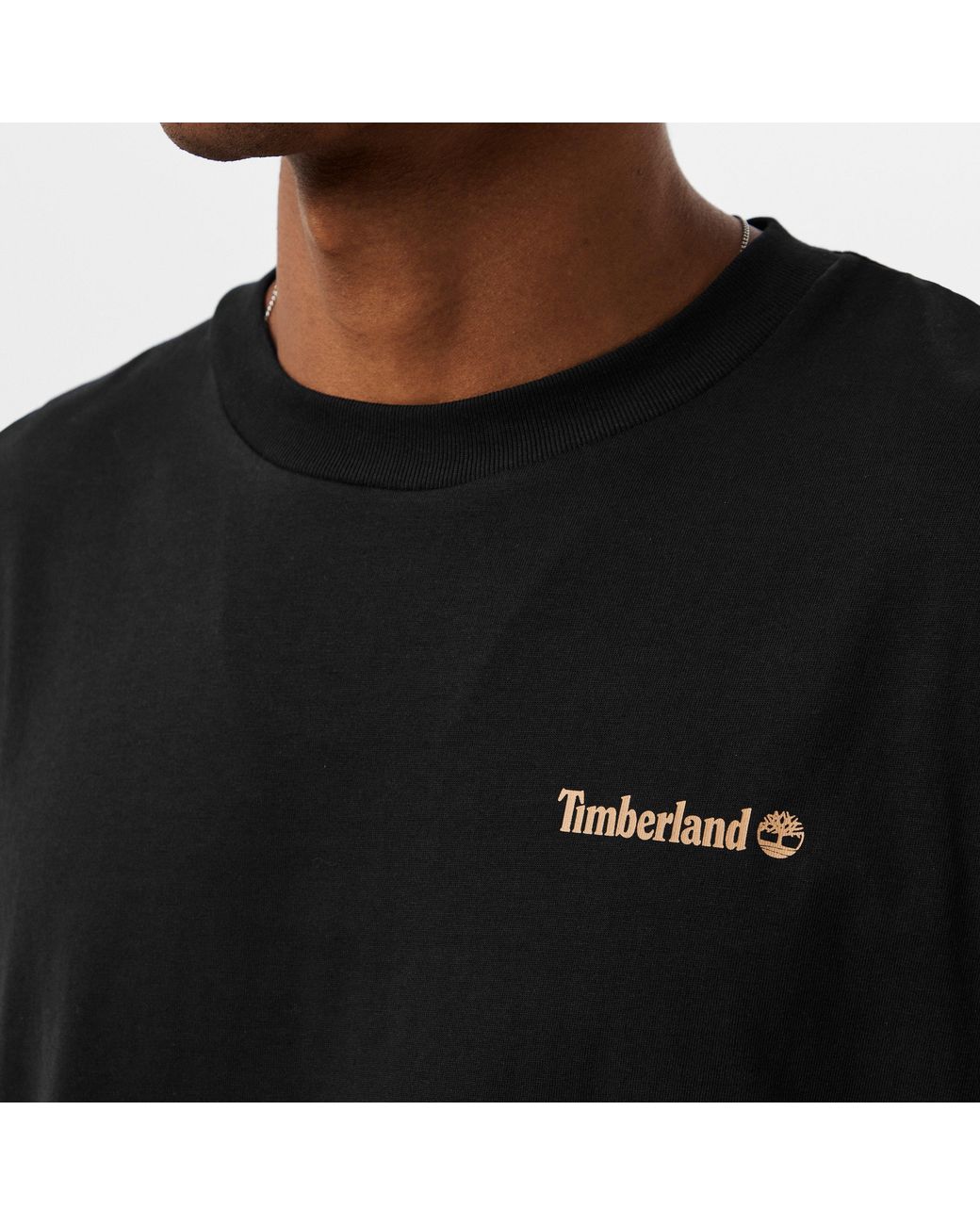 Timberland Black Timb Oval Regular Fit T-Shirt for men