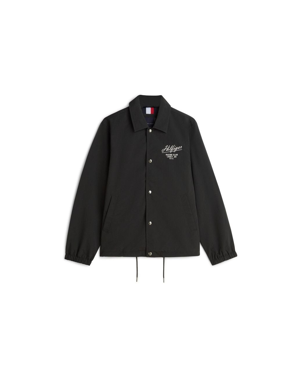 Tommy Hilfiger Black Racing Coach Jacket for men