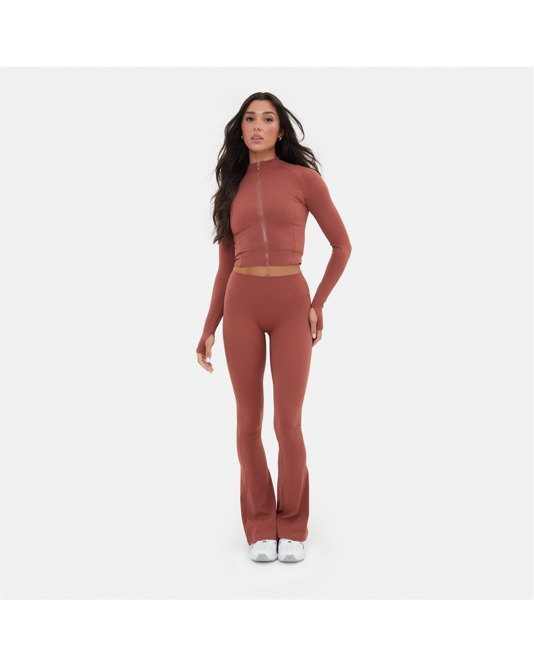 I Saw It First Red Zip Thru Long Sleeve Top