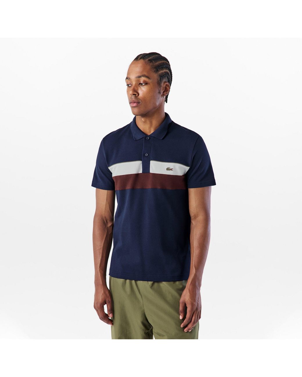 Lacoste Blue Short-Sleeve Polo Shirt for men