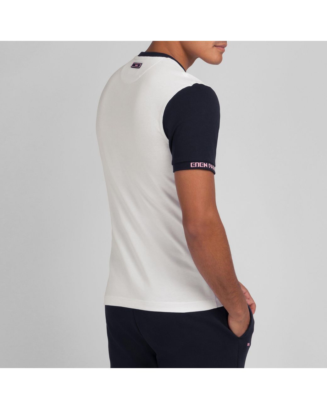 Eden Park White Colour-Block T-Shirt for men