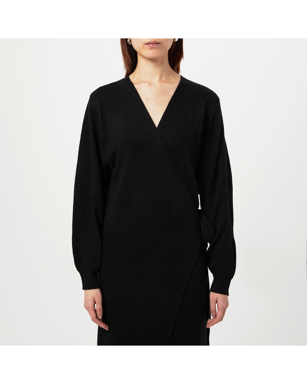 Pretty Lavish Black Beau Wrap Midi Dress