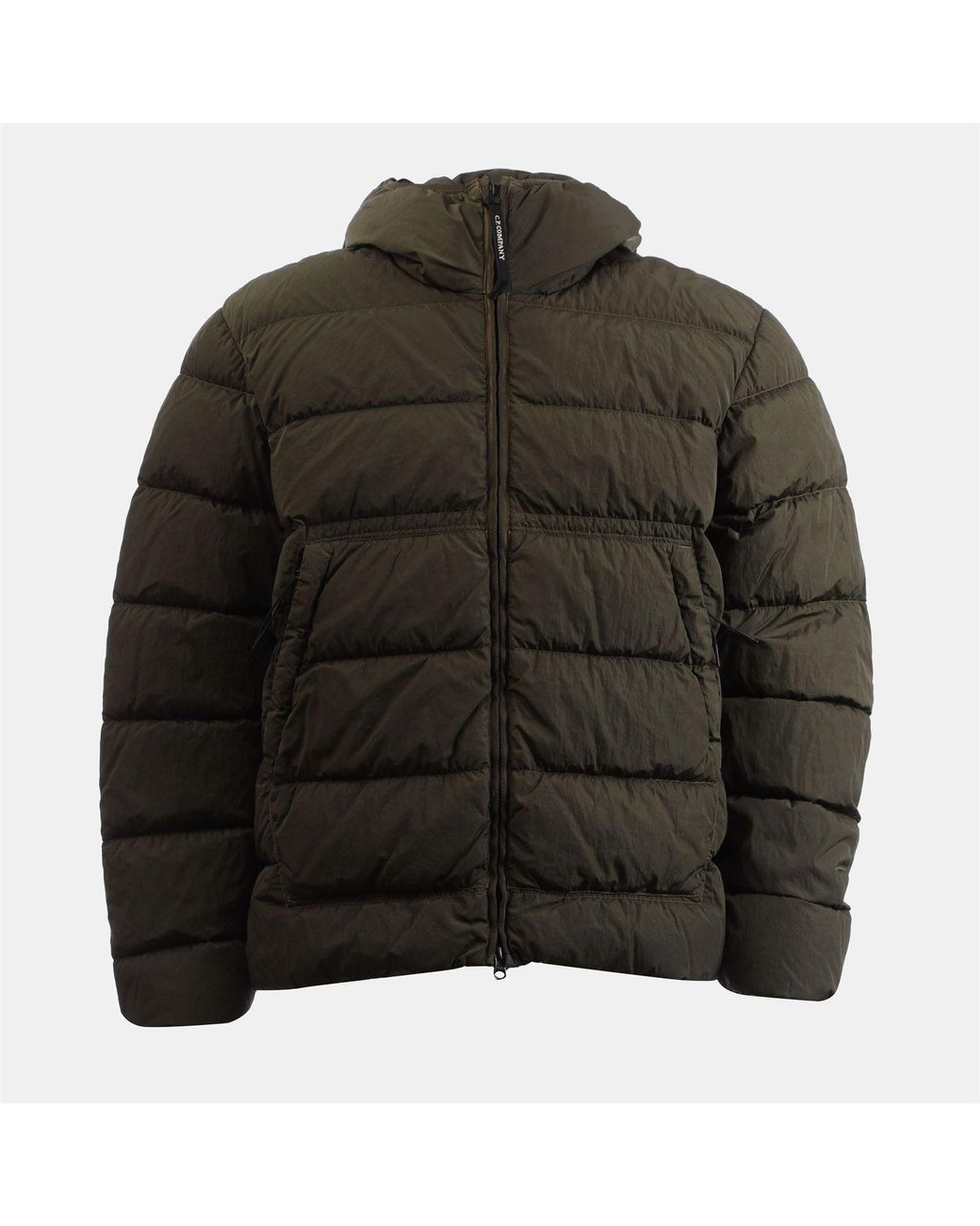 C P Company Green Chrome-R Goggle Down Jacket for men