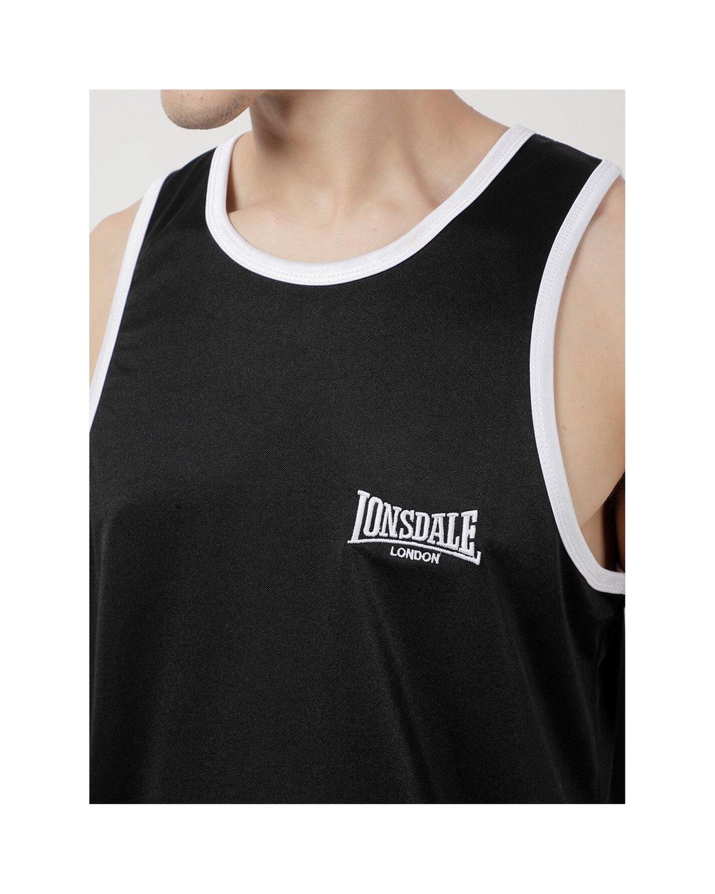 Lonsdale Black Boxing Vest for men