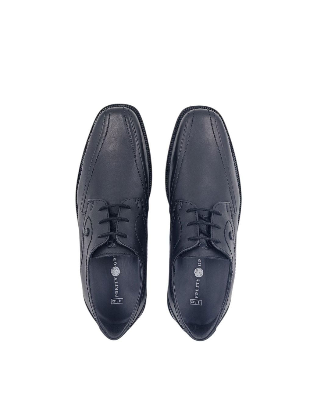 Pretty Green Black Glinton Lace Moc Toe Formal Shoes for men