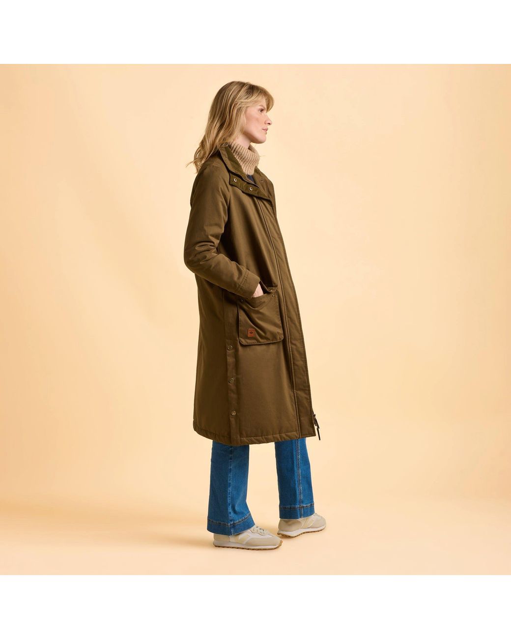 Brakeburn Green Wicker Longline Parka