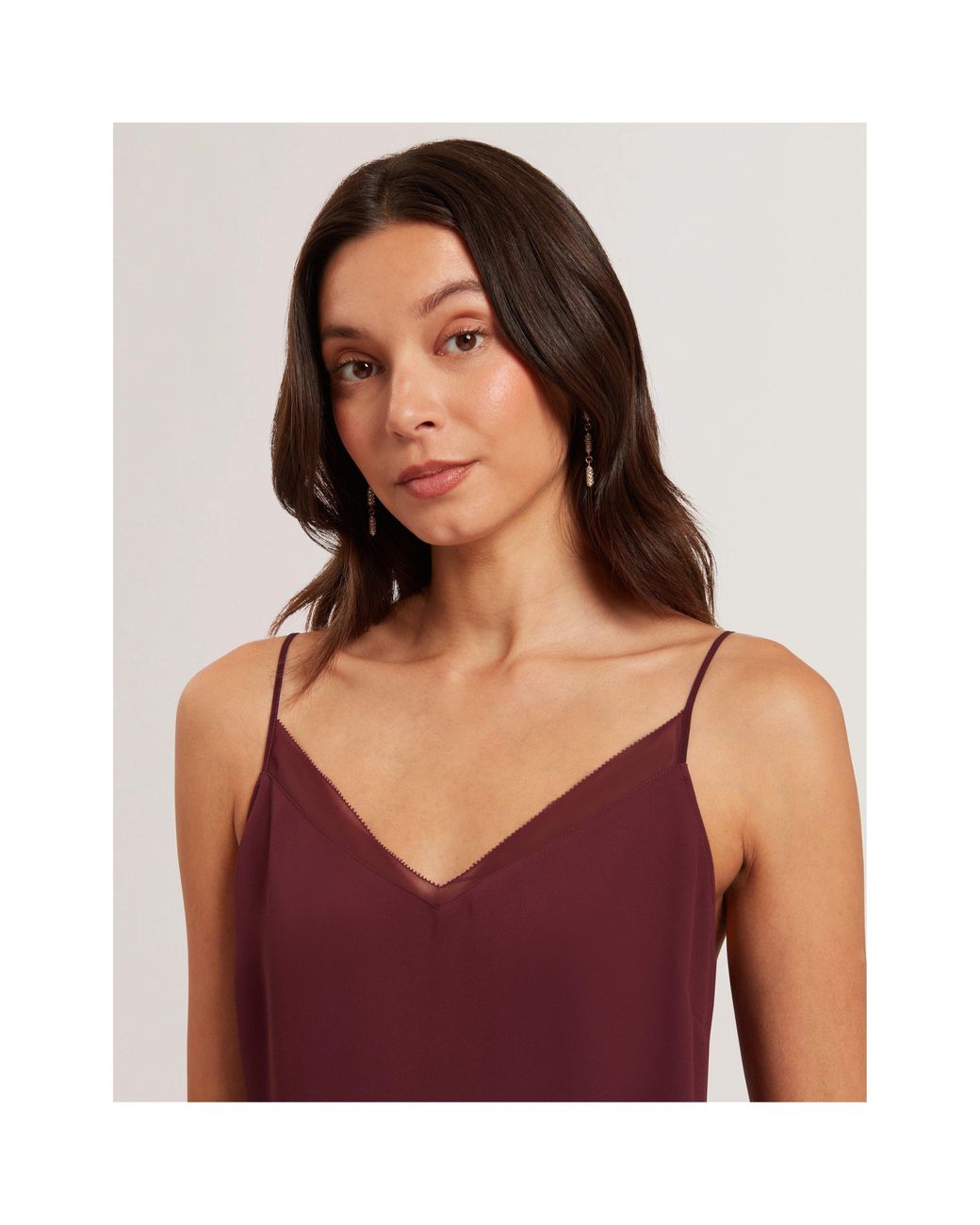 Ted Baker Red Chiffon Woven Cami Vest