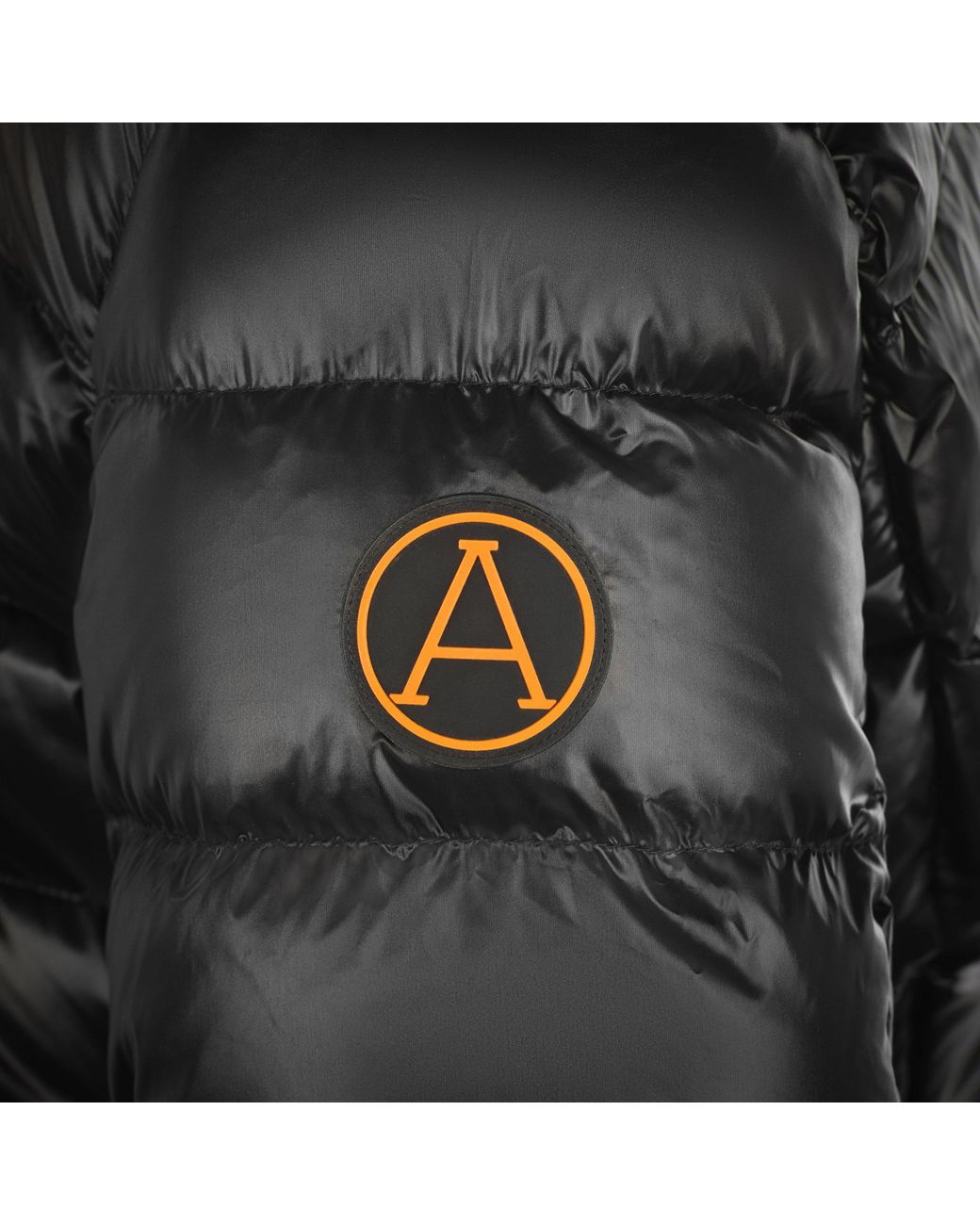 ARCTIC ARMY Black Arctic Long Puffer Water Resistant Detachable Hood Calf Length Jacket