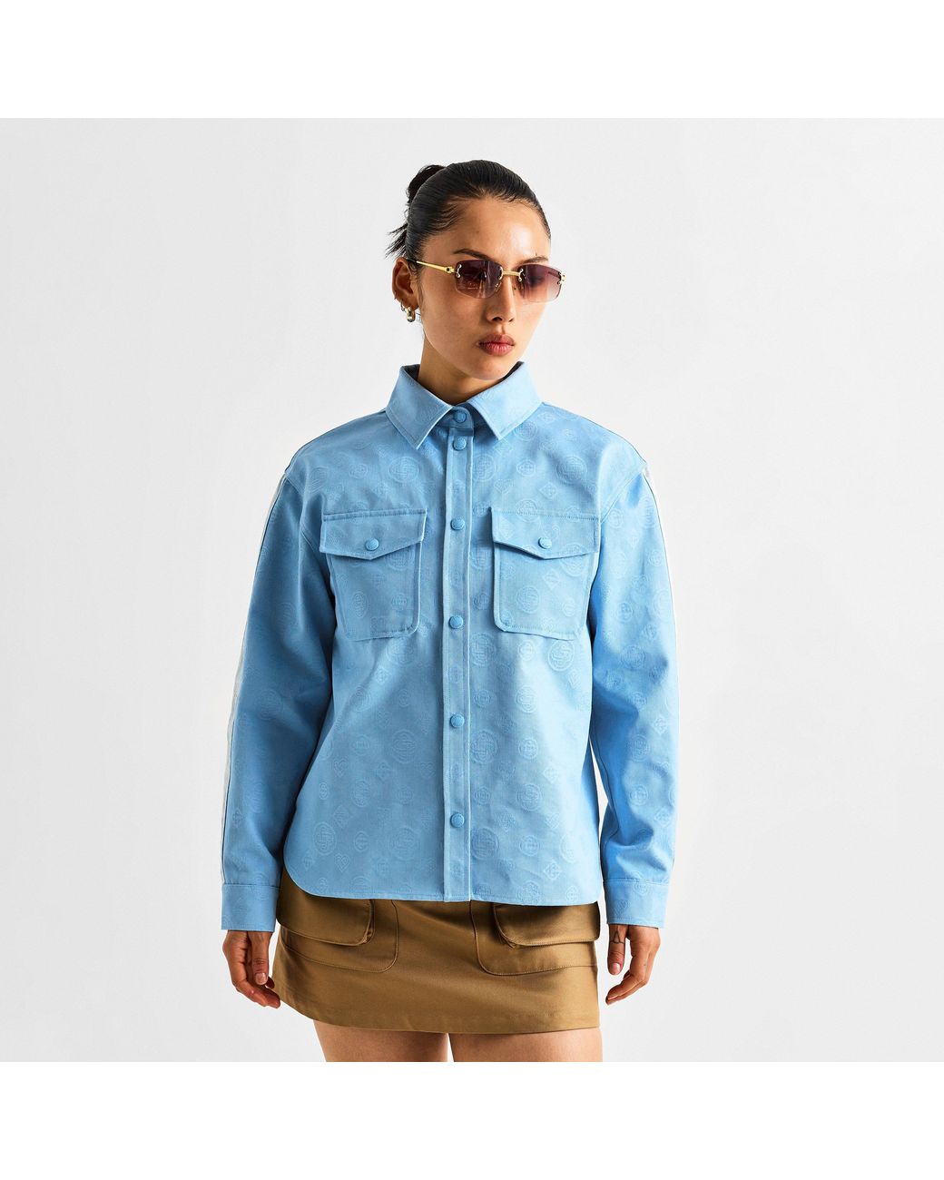 Casablanca Blue Monogram Shirt