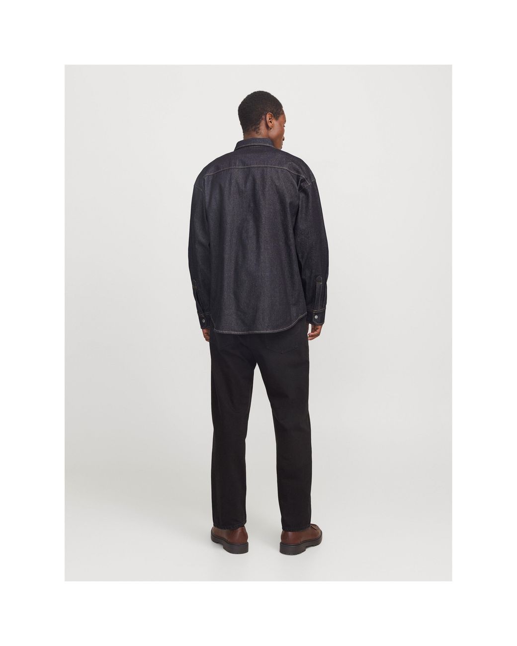 Jack & Jones Blue Astin Long Sleeve Denim Shirt for men