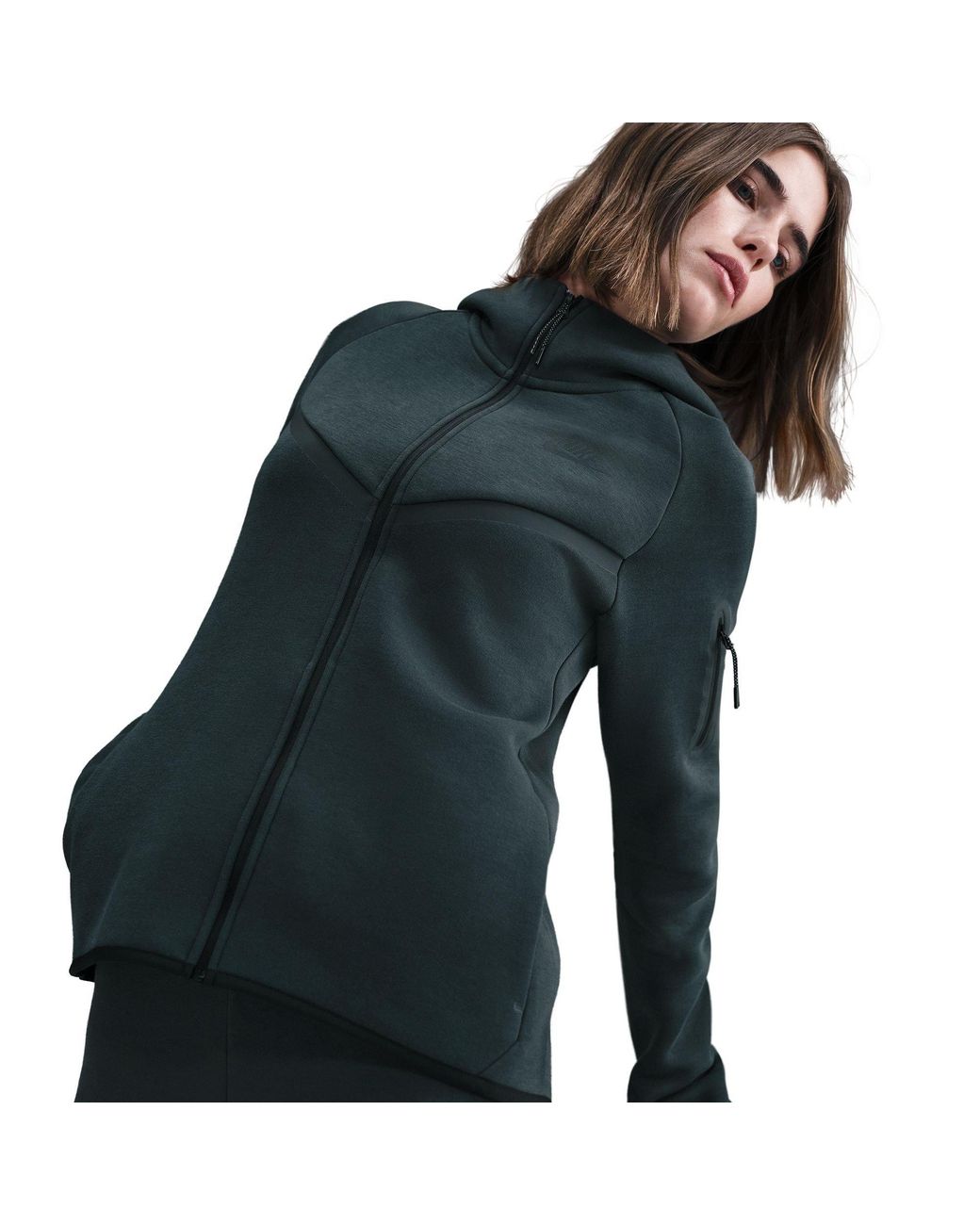 Nike Green Tech Fleece Zip Hoodie