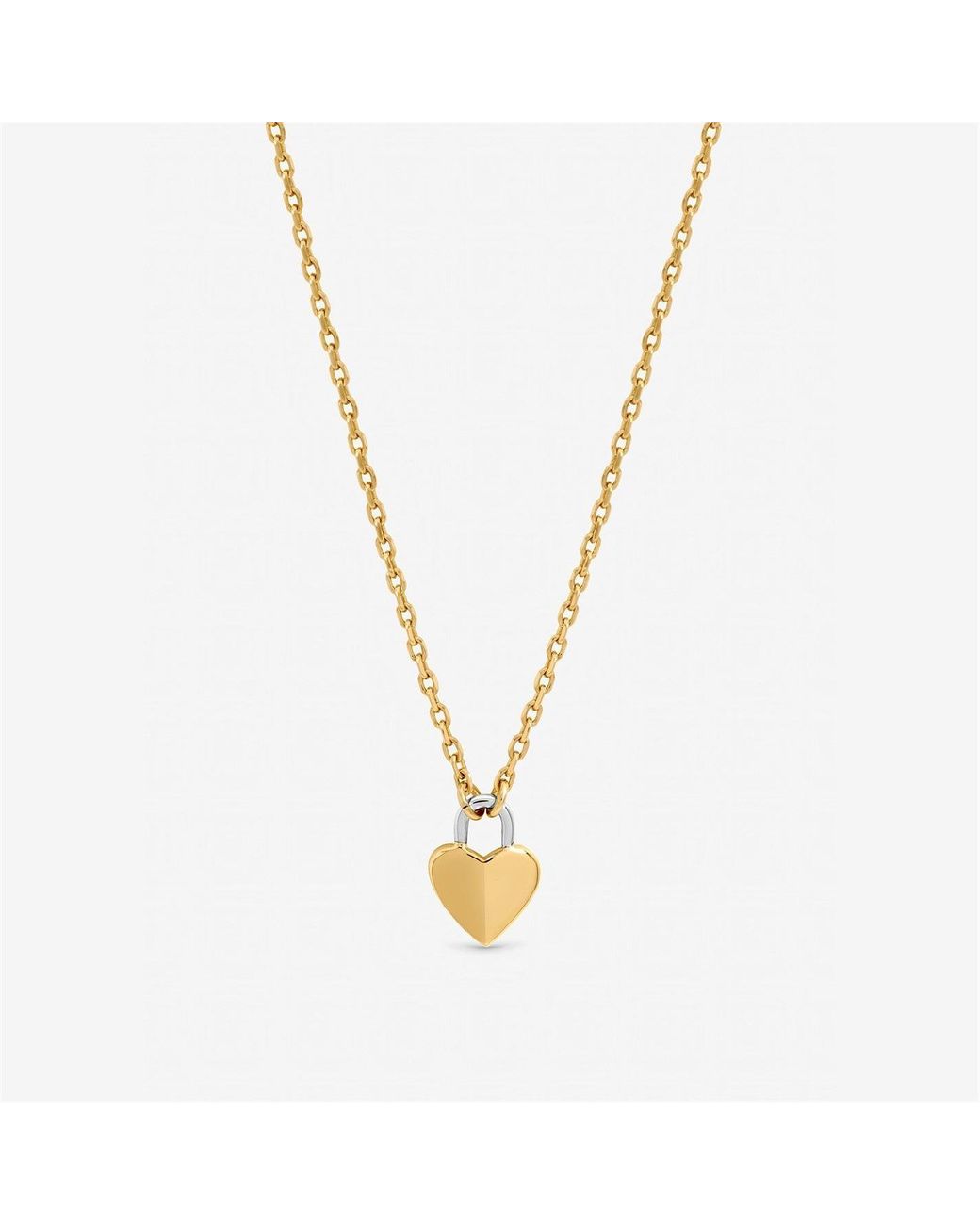 Inicio Metallic Two Tone Heart Pendant