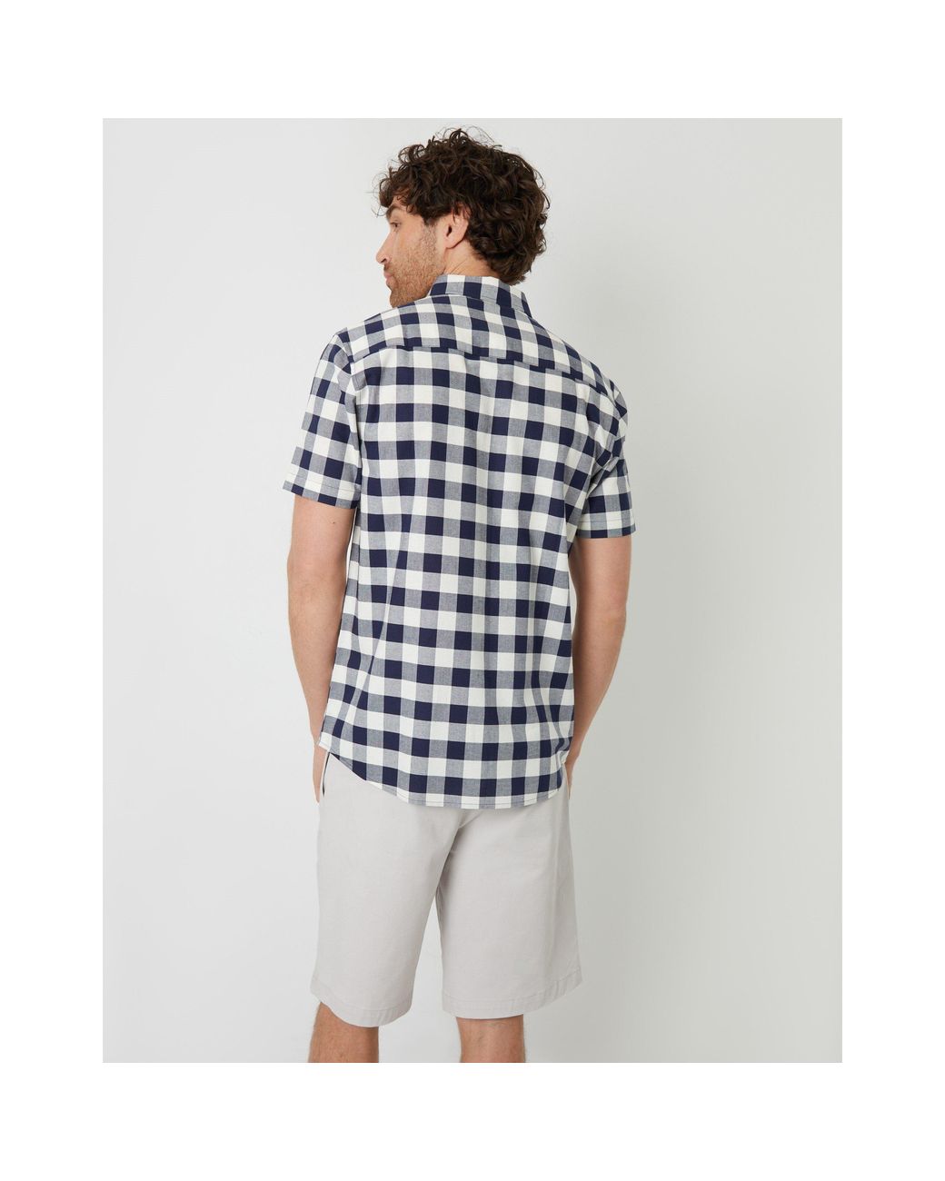 Threadbare Blue Marc Short-Sleeve Dress Shirt for men