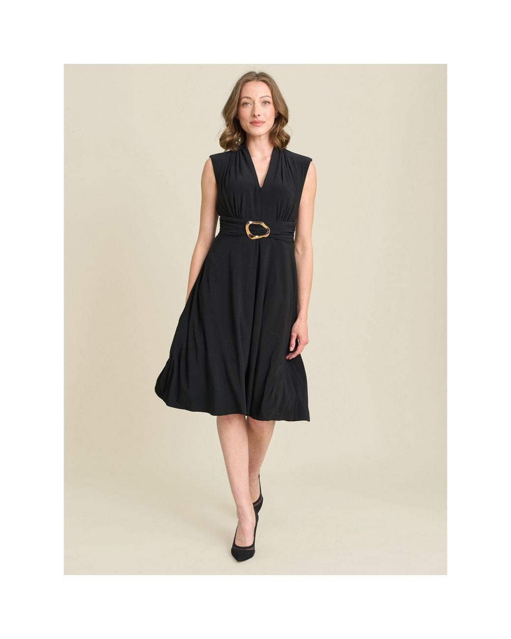 Gina Bacconi Black Suri Sleeveless Dress