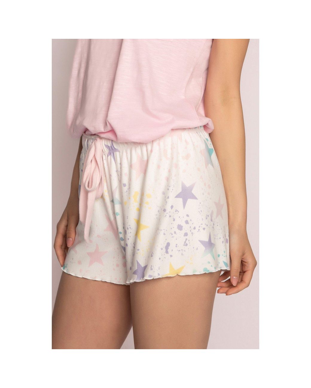 Pj Salvage Pink Pointelle Knit Short