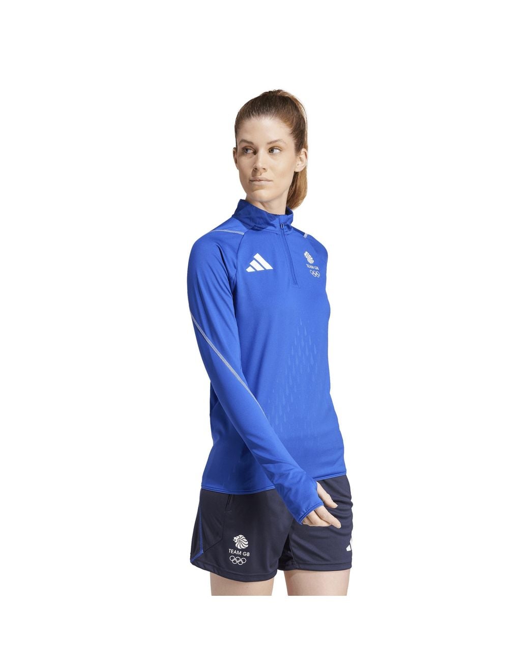 Adidas Blue Team Gb Performance Tracksuit Top