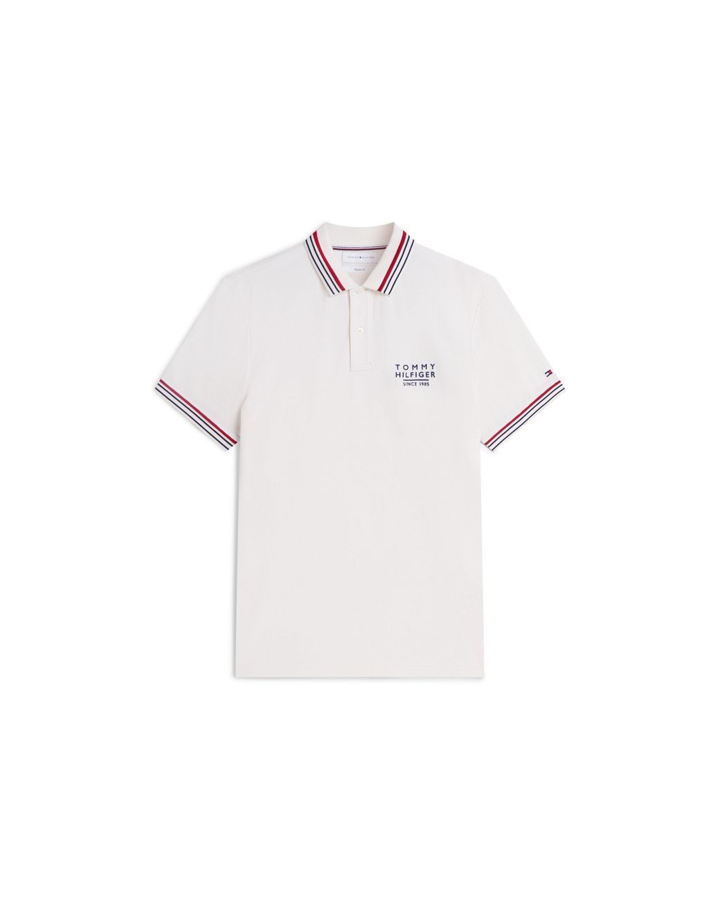 Tommy Hilfiger White Short Sleeve Polo Shirt for men