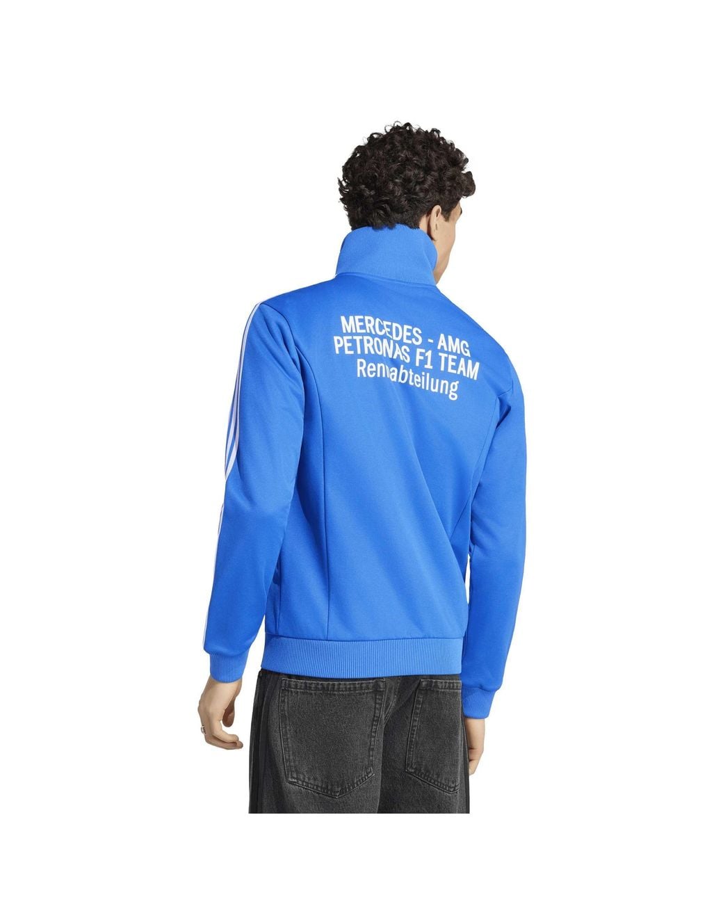 Adidas Originals Blue Wonder Mercedes-Amg Petronas F1 Slim-Fit Tracksuit Top for men