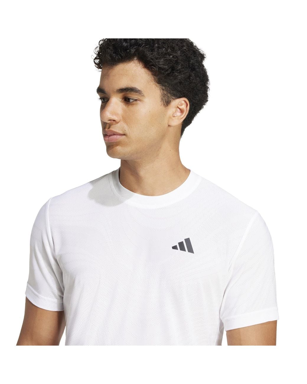Adidas White All-Over Pro T-Shirt Adults for men