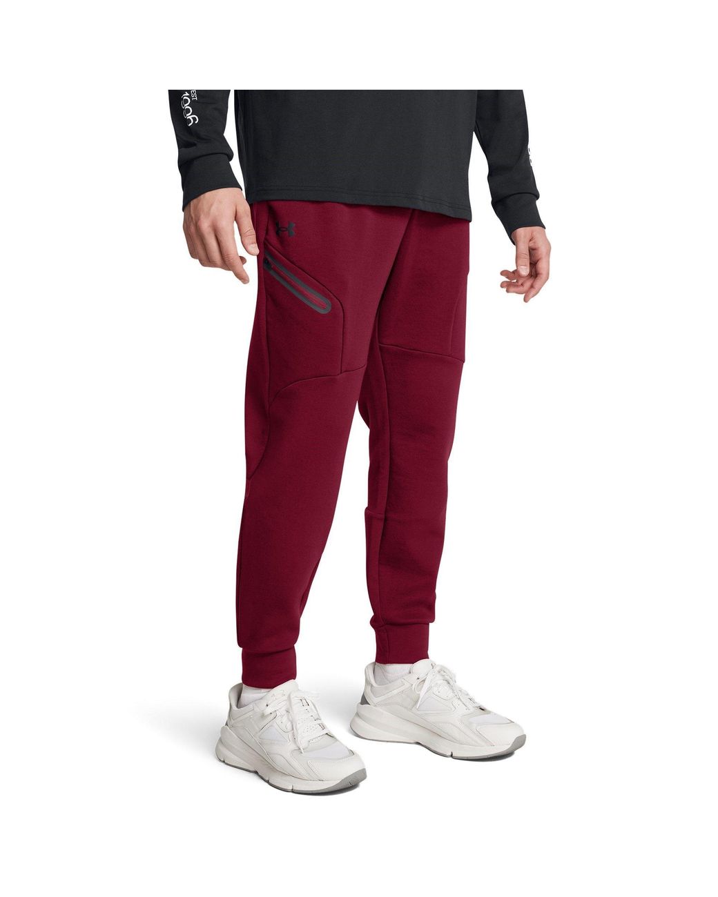 Under Armour Red Unstoppable Closed Hem Fleece Joggers for men