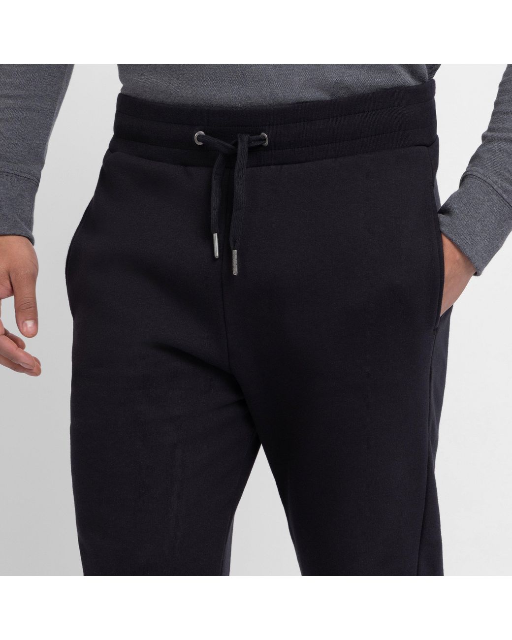 Eden Park Black Plain Jogging Bottoms for men