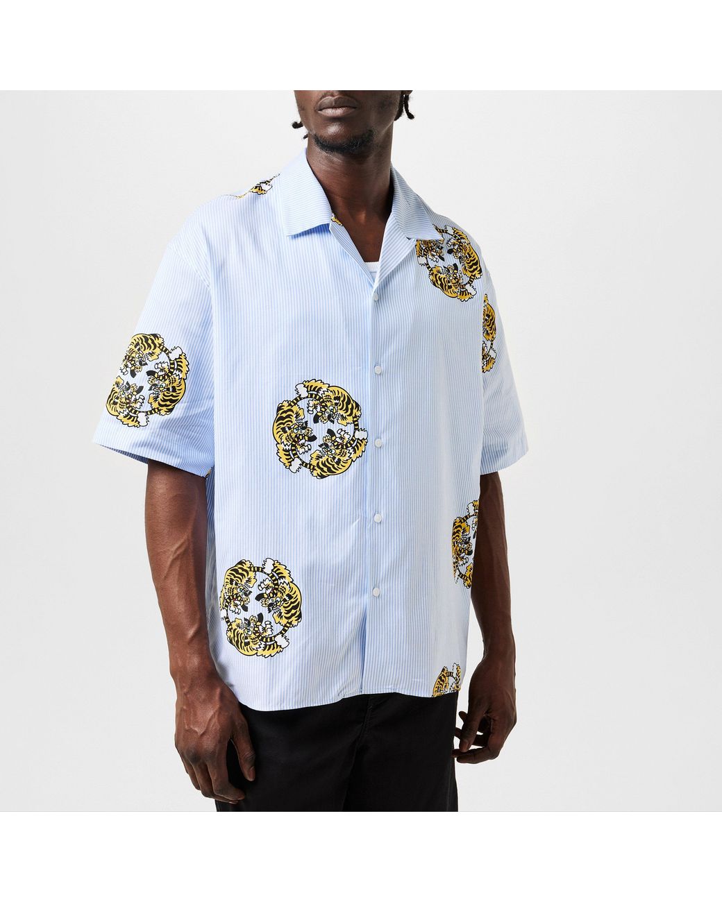 KENZO Blue Verdy Hawaiian Shirt for men