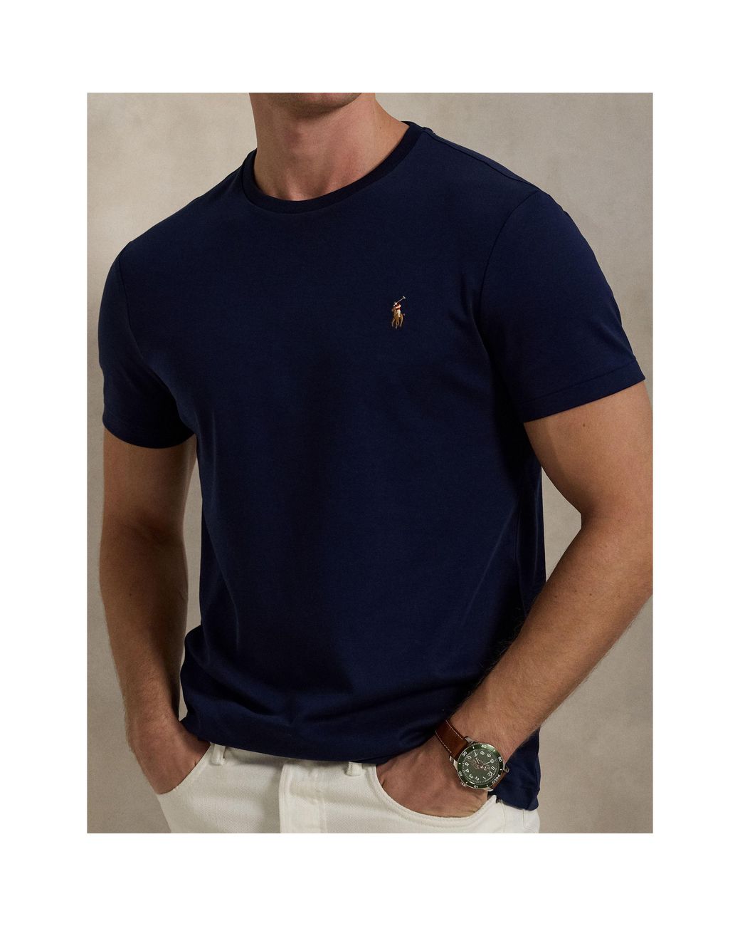 Polo Ralph Lauren Blue Regular Fit Pima T-Shirt for men
