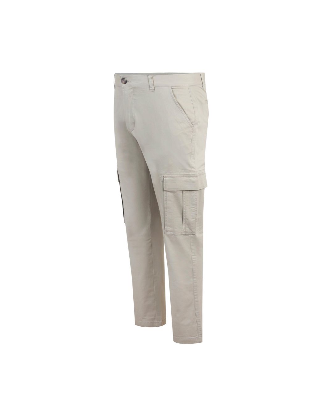 Fabric Gray Cargo Trsr for men