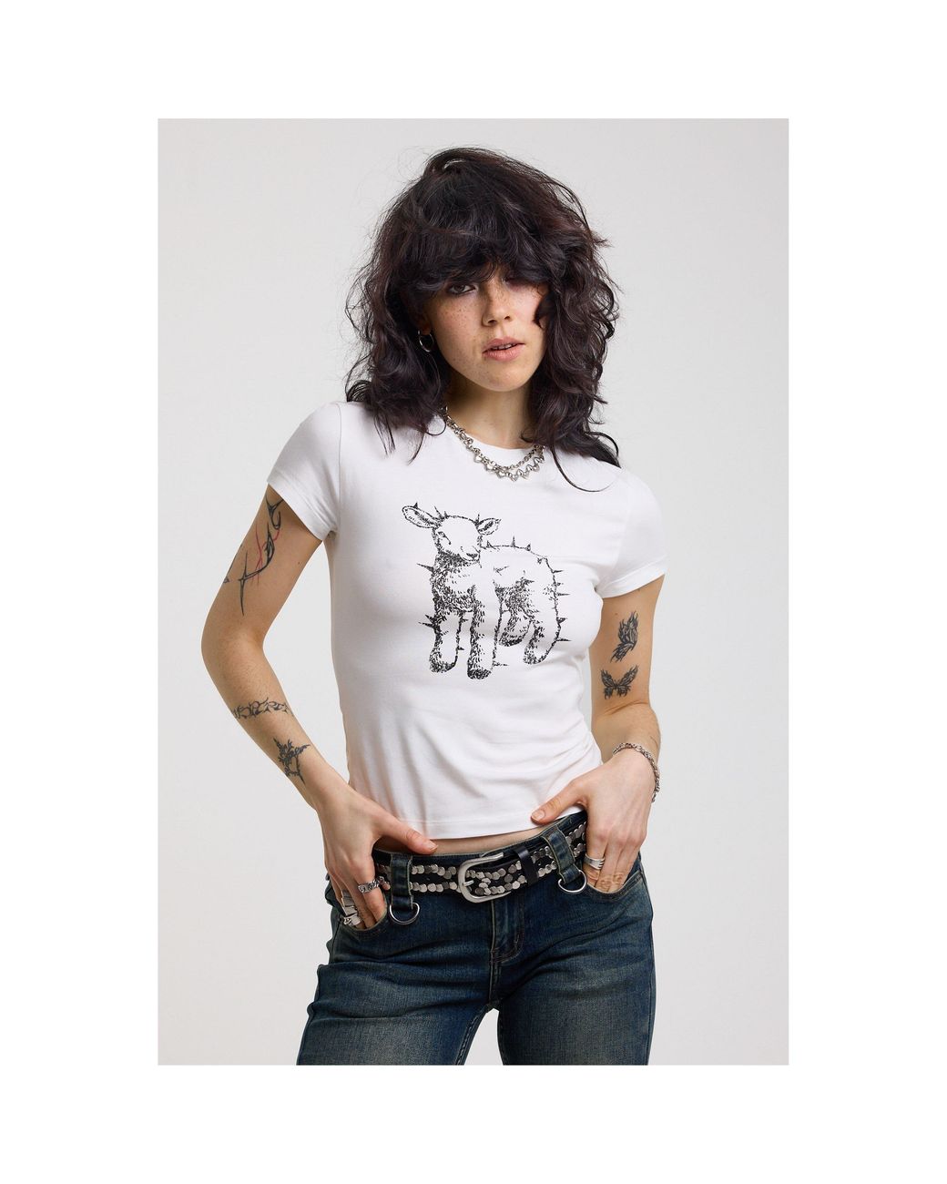 The Ragged Priest Multicolor Cropped Crop Top