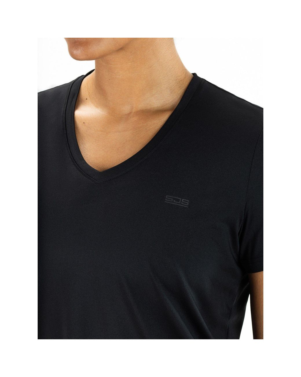 Sjeng Sports Black Ines Short Sleeve Performance Gym Top