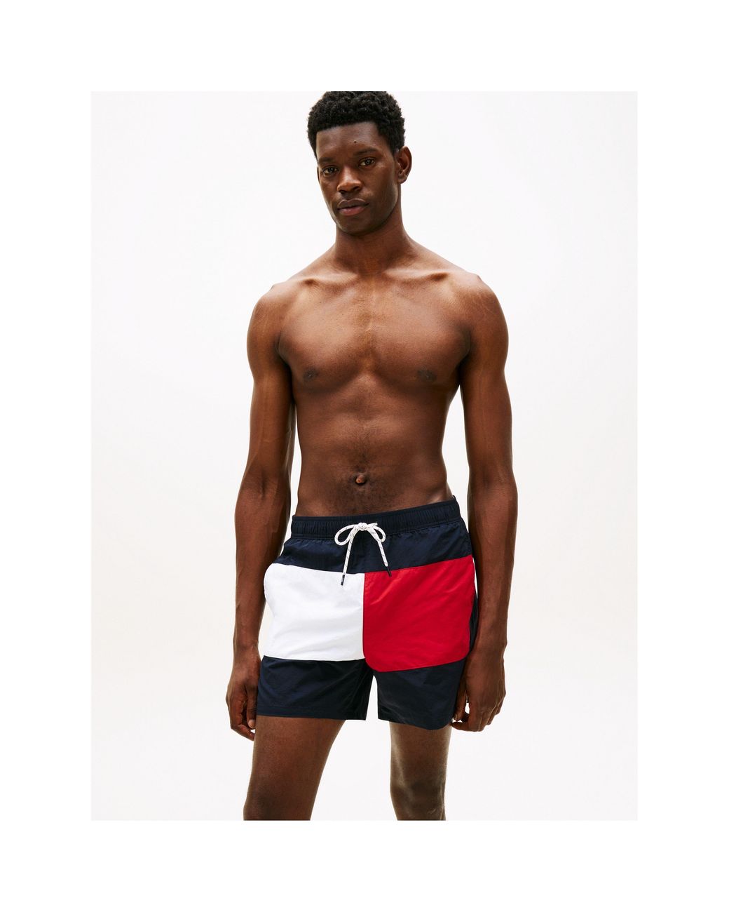 Tommy Hilfiger Red Archive Medium Drawstring Swim Shorts for men