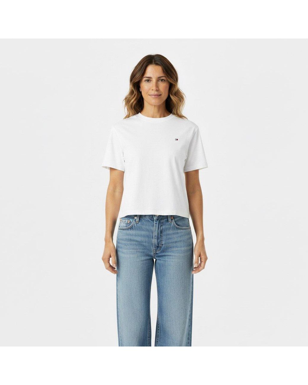 Tommy Hilfiger White Boxy Interl T-Shirt