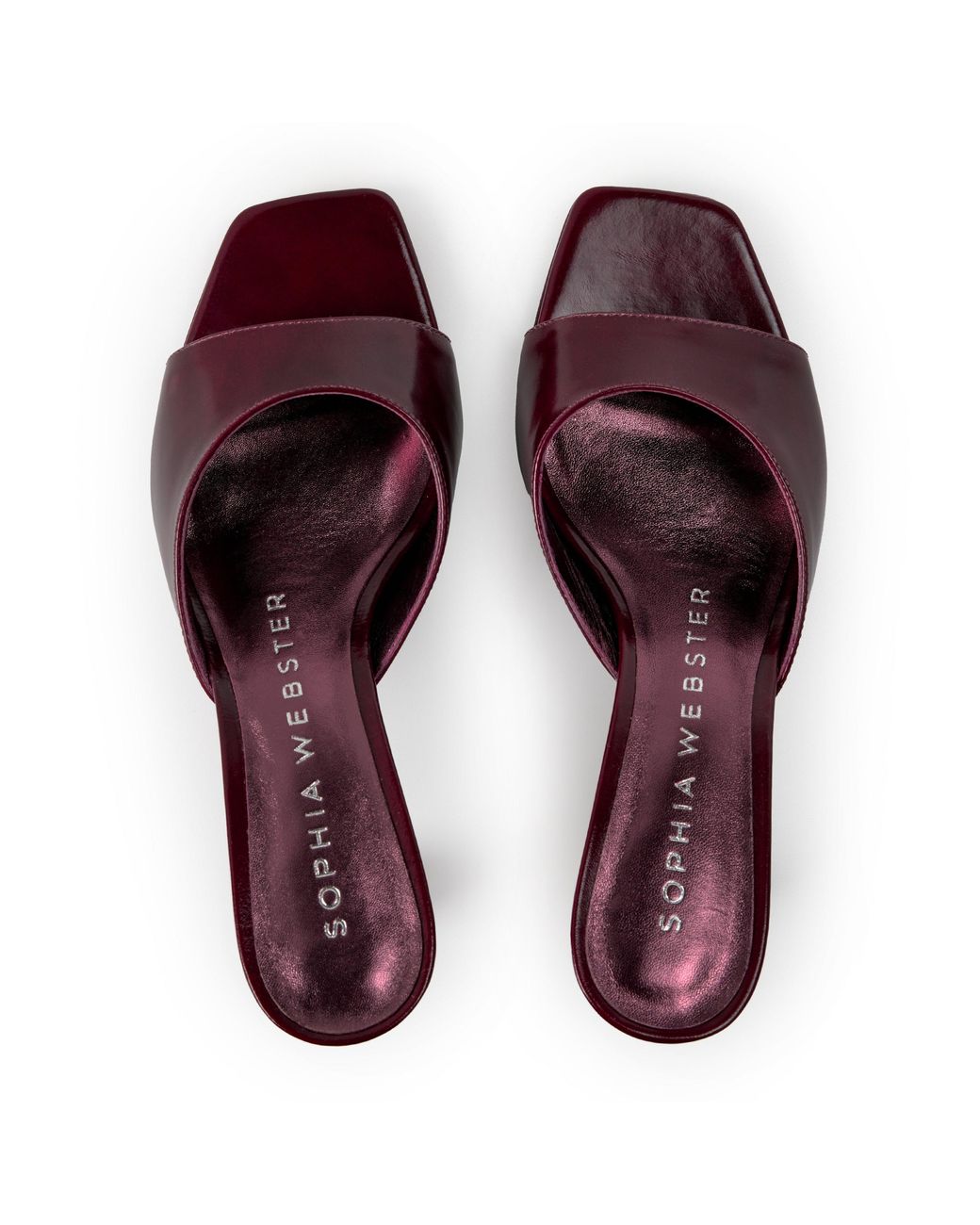 Sophia Webster Purple Perlo Low 70 Leather Heeled Sandals
