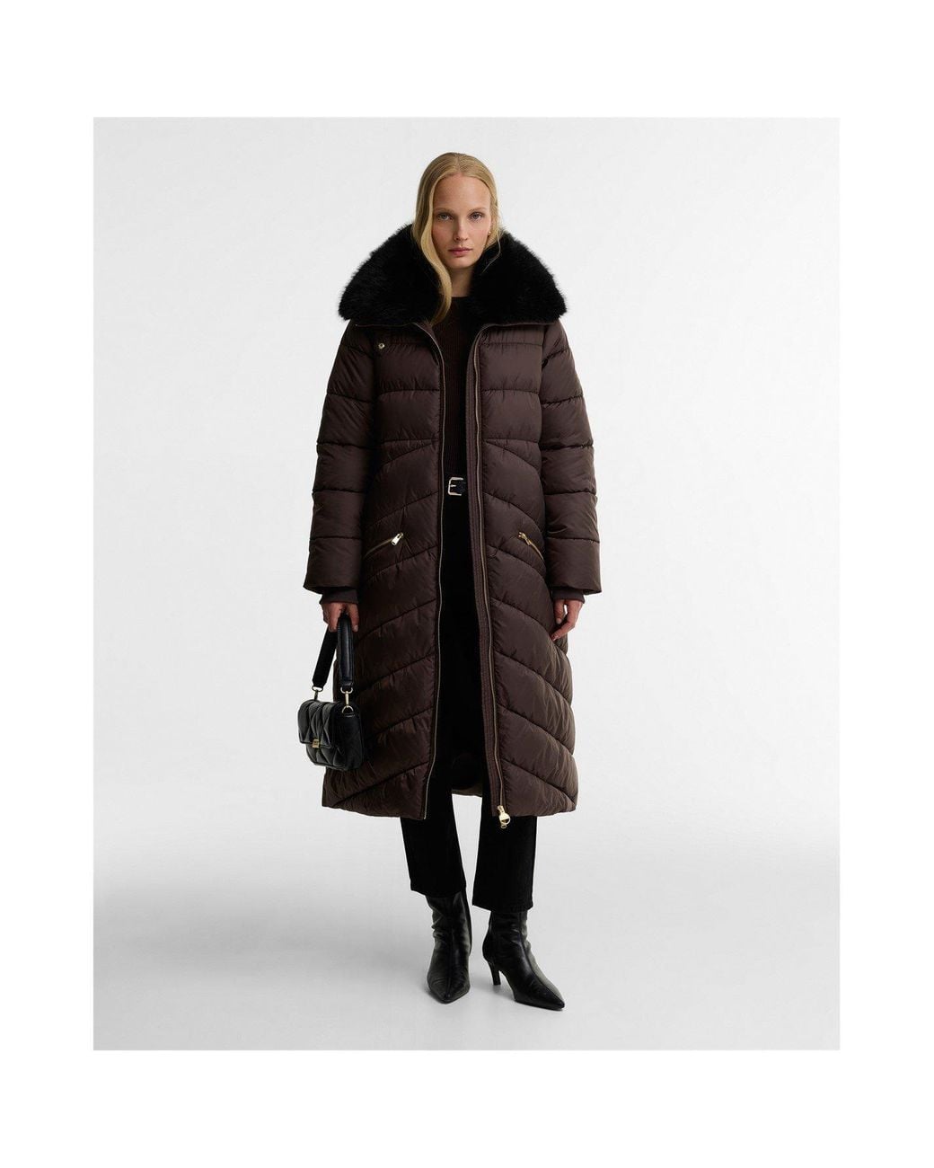 Barbour Black Cyrus Longline Puffer Jacket