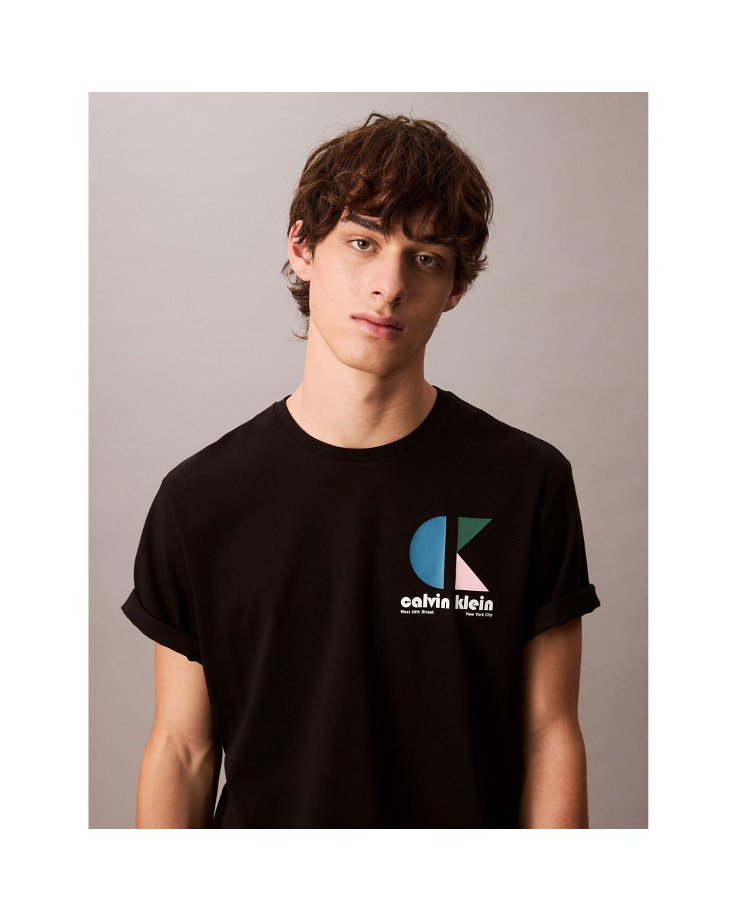 Calvin Klein Black Graphic Logo T-Shirt for men